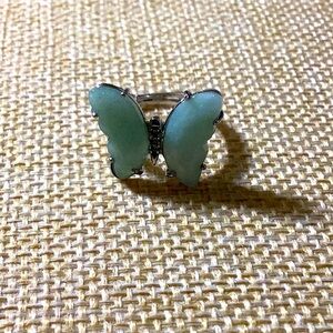 Silver Butterfly Adjustable Ring